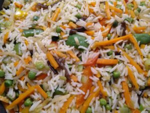 warzywa z ryżem